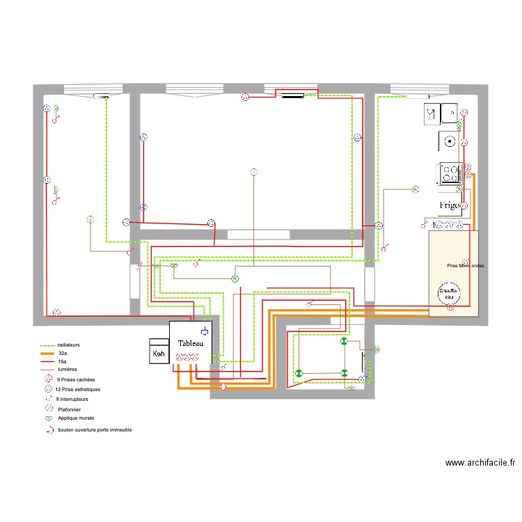 plan elec farjon modif. Plan de 0 pièce et 0 m2