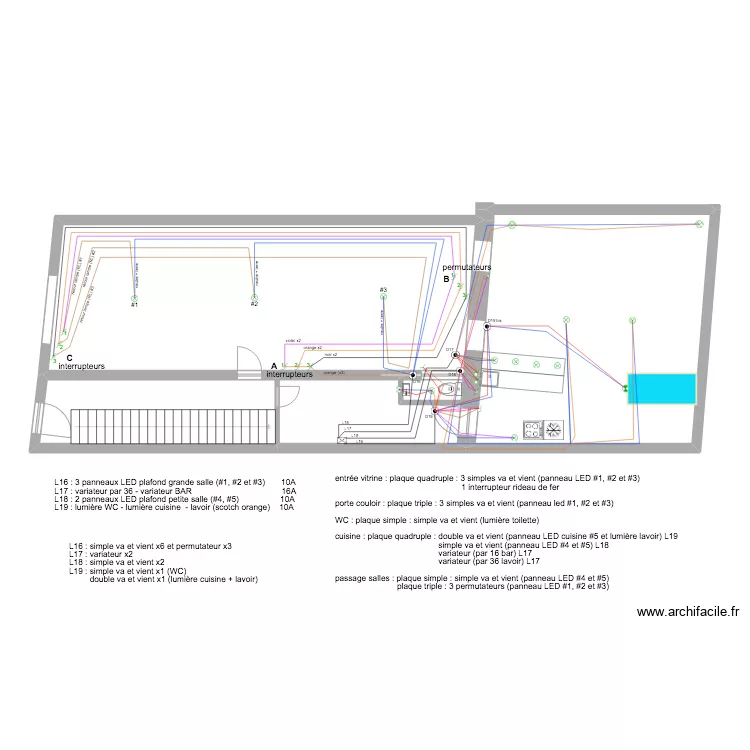 La Laverie Marseille lumi&egrave;res. Plan de 