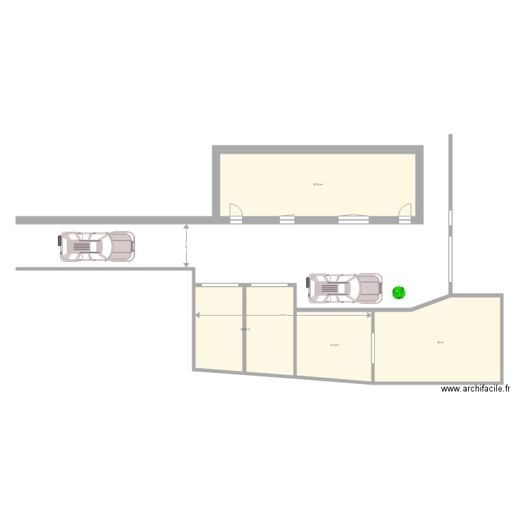 parking actuel. Plan de 0 pièce et 0 m2