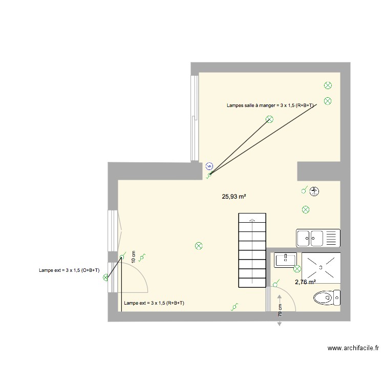 meurger. Plan de 0 pièce et 0 m2