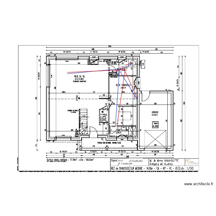 VANHOUTTE CHAUFFAGE RDC. Plan de 0 pièce et 0 m2