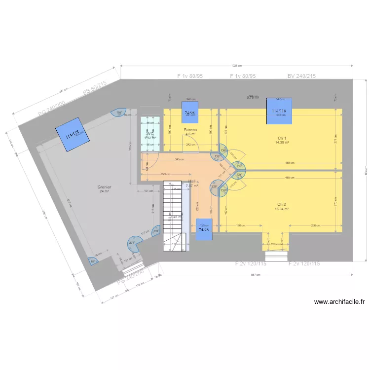 VICHERY. Plan de 