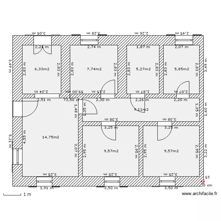 pr&eacute;mier &eacute;tage. Plan de 