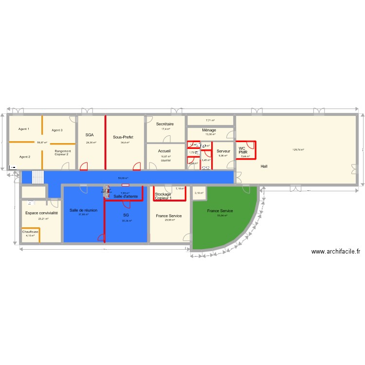 ST julien Projet 3. Plan de 27 pièces et 579 m2