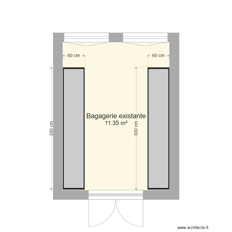 Bagagere existante. Plan de 0 pièce et 0 m2