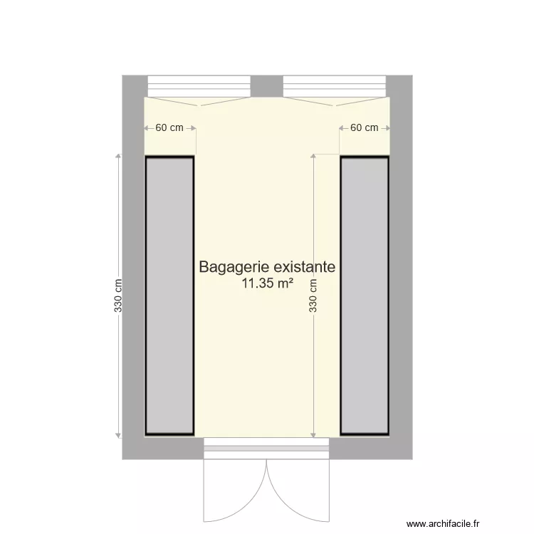 Bagagere existante. Plan de 