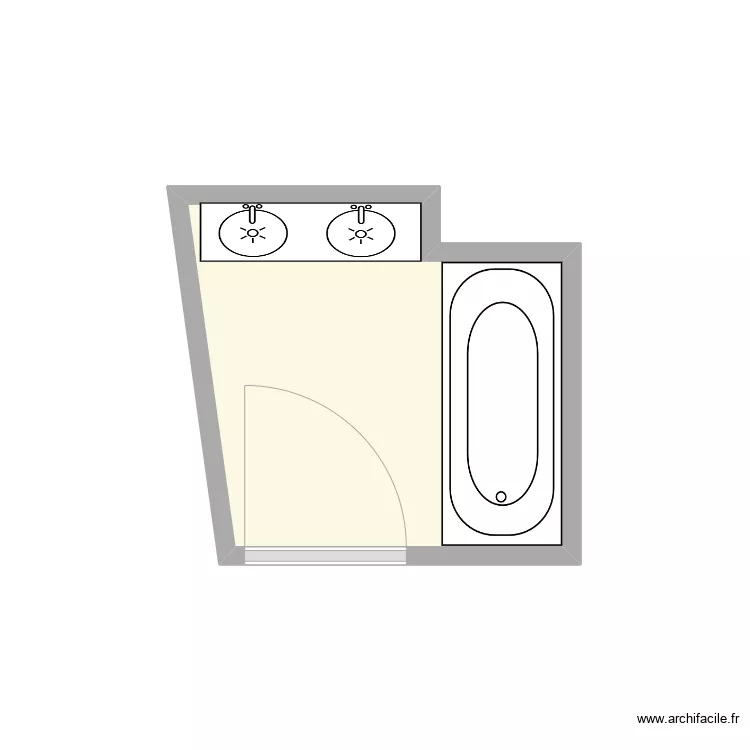 Chardin SDB existant. Plan de Chardin SDB existant. Plan de