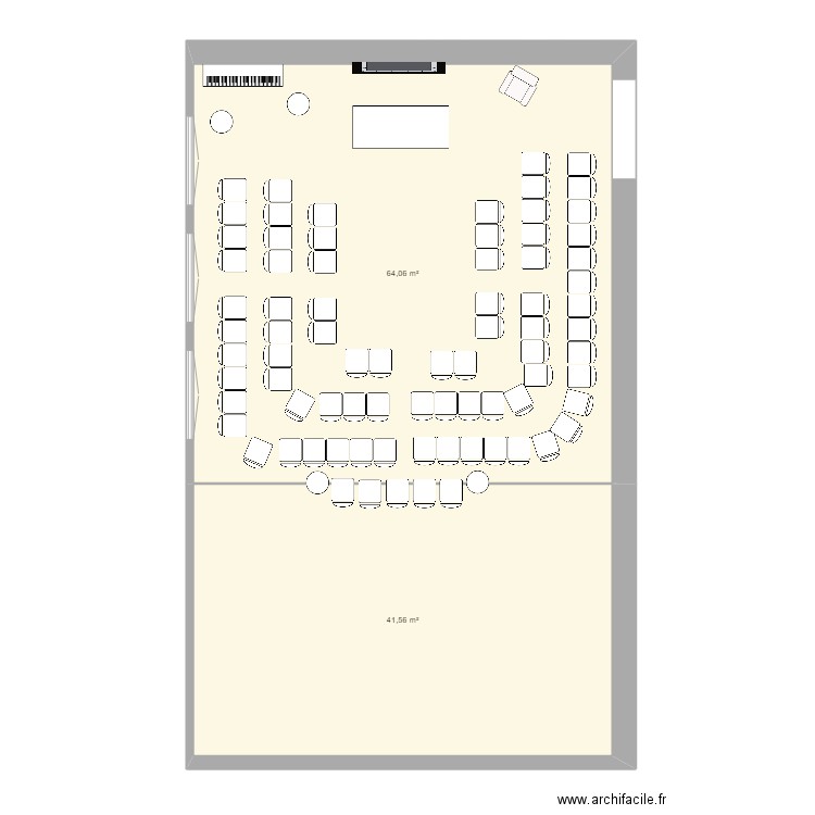 N.2 1er acte Fondation Del Duca 75 places. Plan de 0 pièce et 0 m2