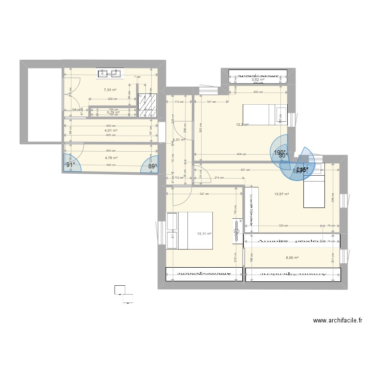 PIN ROLLAND EXTENSION HAUT V5. Plan de 10 pièces et 69 m2