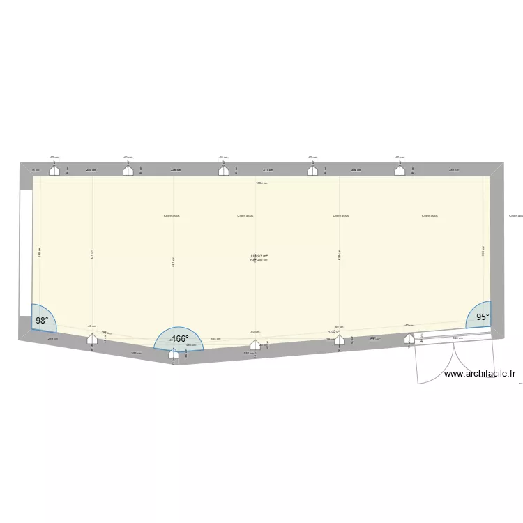 int&eacute;rieur grange. Plan de 