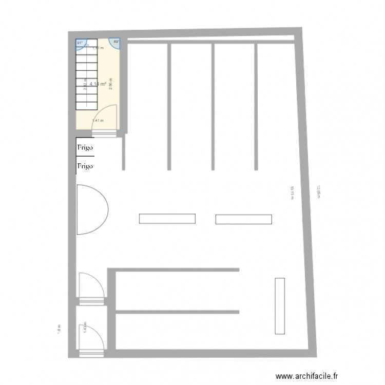 hache. Plan de 0 pièce et 0 m2