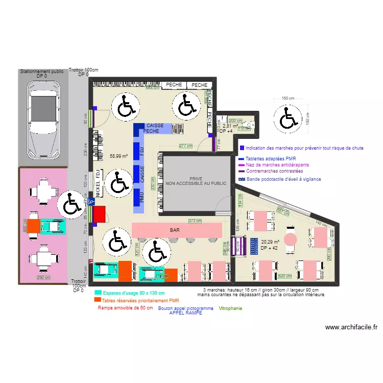 LE MORANNAIS APRES TRAVAUX espaces de rotation. Plan de LE MORANNAIS APRES TRAVAUX espaces de rotation. Plan de