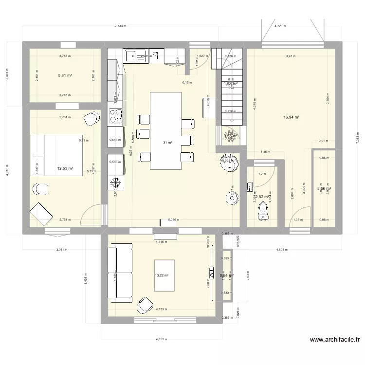 rdc corneilla . Plan de rdc corneilla . Plan de