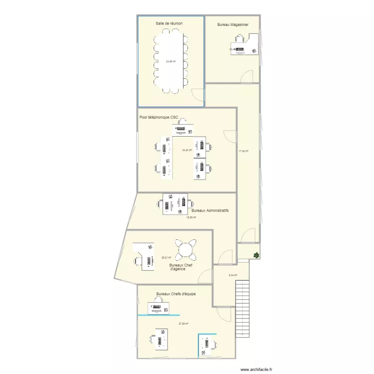 hallennes V1 R1. Plan de 