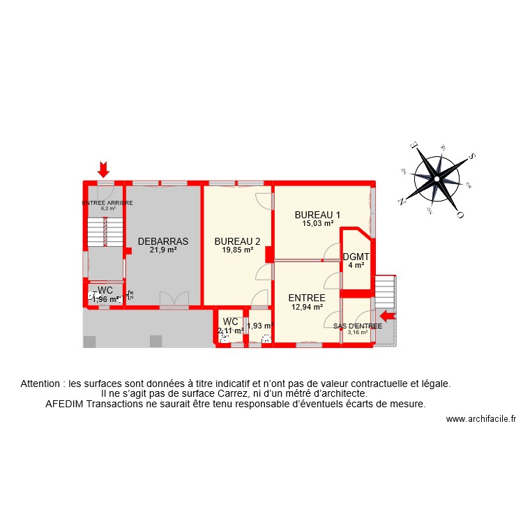 BI 9933 RDC. Plan de 0 pièce et 0 m2