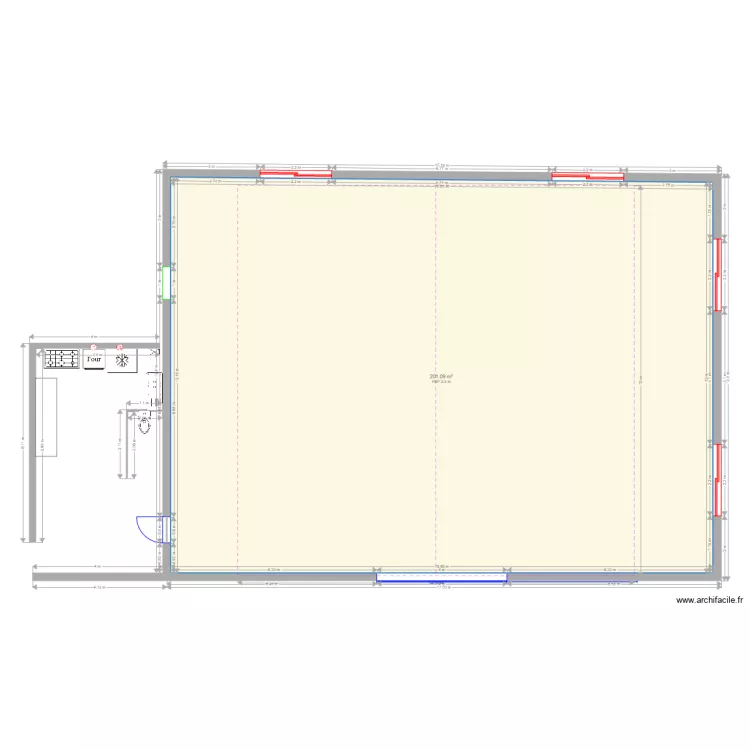 projet salle. Plan de 