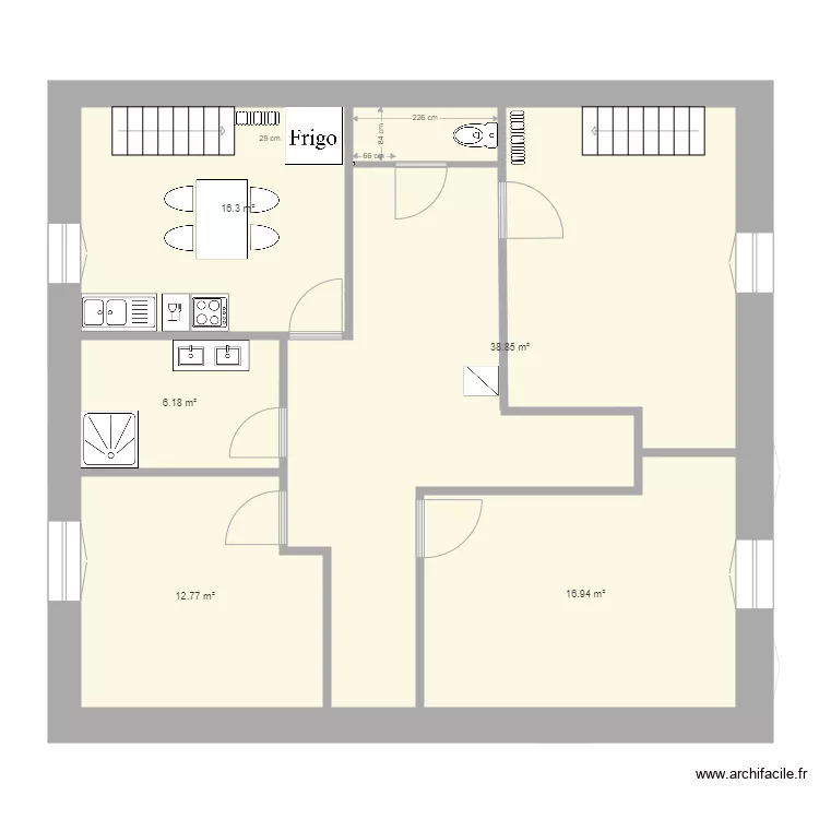 Nouvel am&eacute;nagement Etage. Plan de 