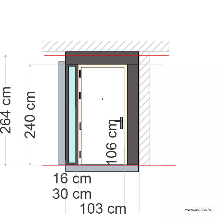 porte blind&eacute;e villa. Plan de 