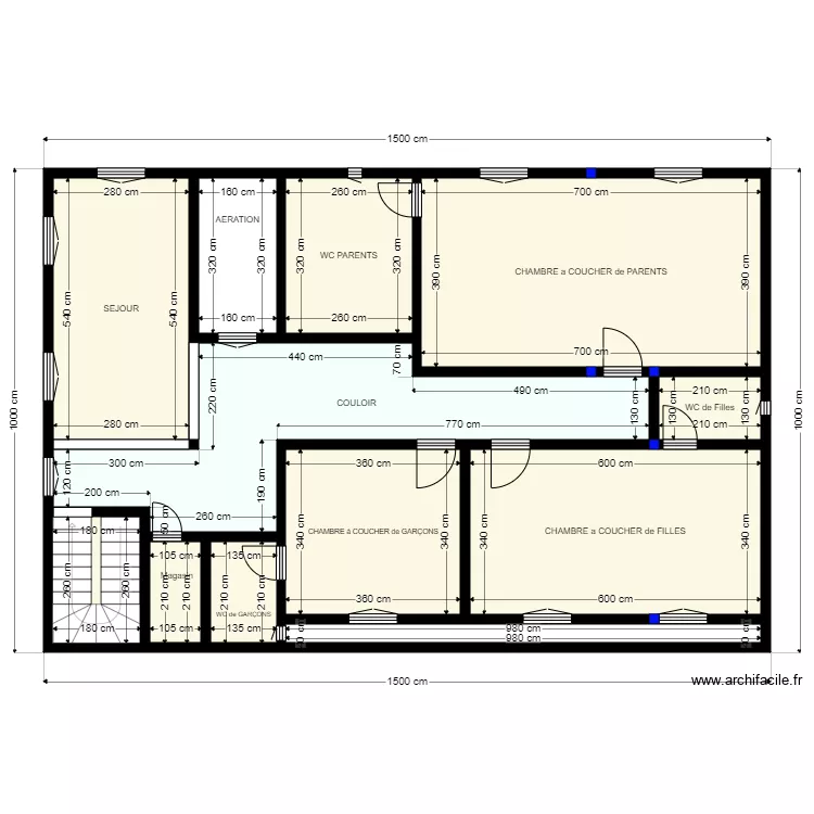 T15 R1 Client32111705 R1 sejour etage. Plan de 