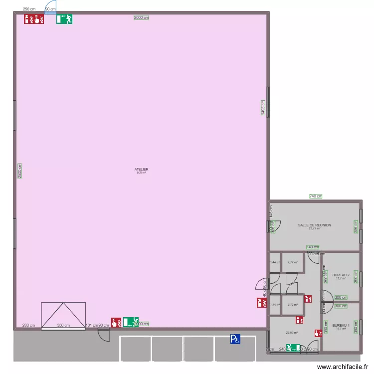 CRTI  ATELIER AVANT TRAVAUX. Plan de 