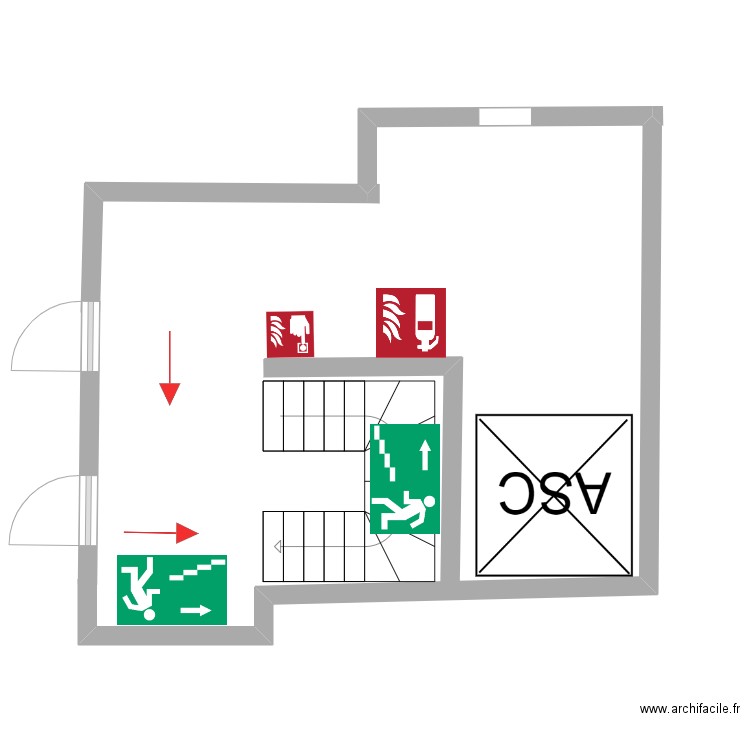 2° Incendie Bosman. Plan de 0 pièce et 0 m2