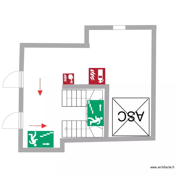 2&deg; Incendie Bosman. Plan de 