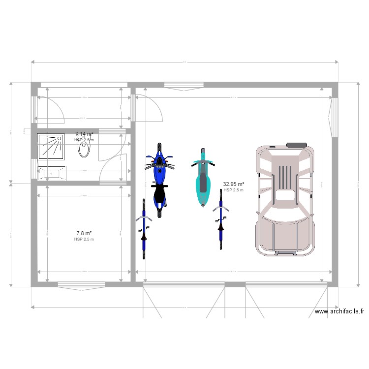 garage plan au sol MODIF 66. Plan de 0 pièce et 0 m2