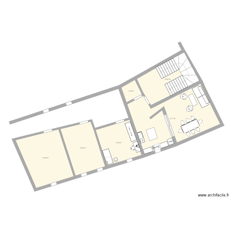 Centre. Plan de 0 pièce et 0 m2