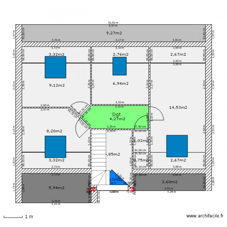 BOULIN DELAGUE 3ch sdb pl2. Plan de 0 pièce et 0 m2