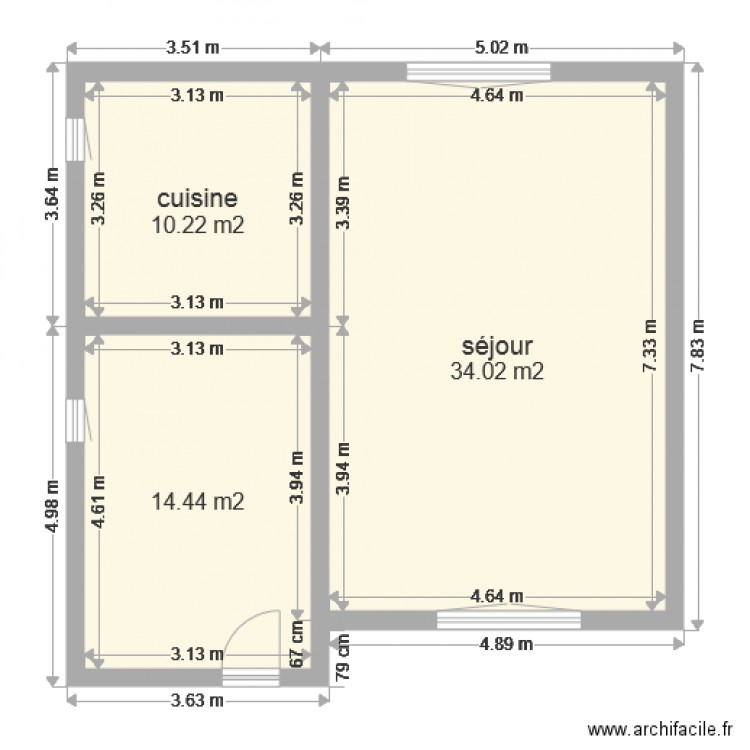 horizon. Plan de 0 pièce et 0 m2