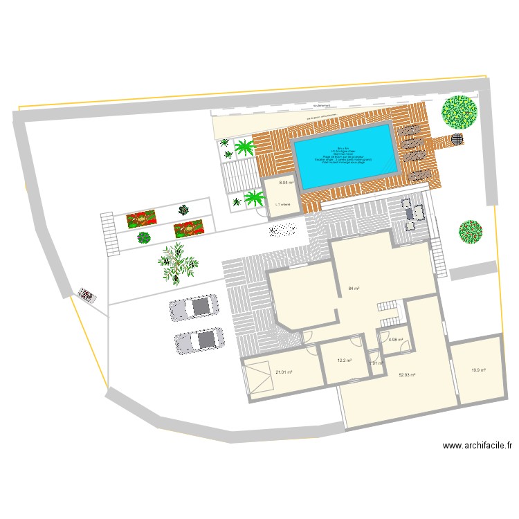 Agnelas piscine v5. Plan de 0 pièce et 0 m2