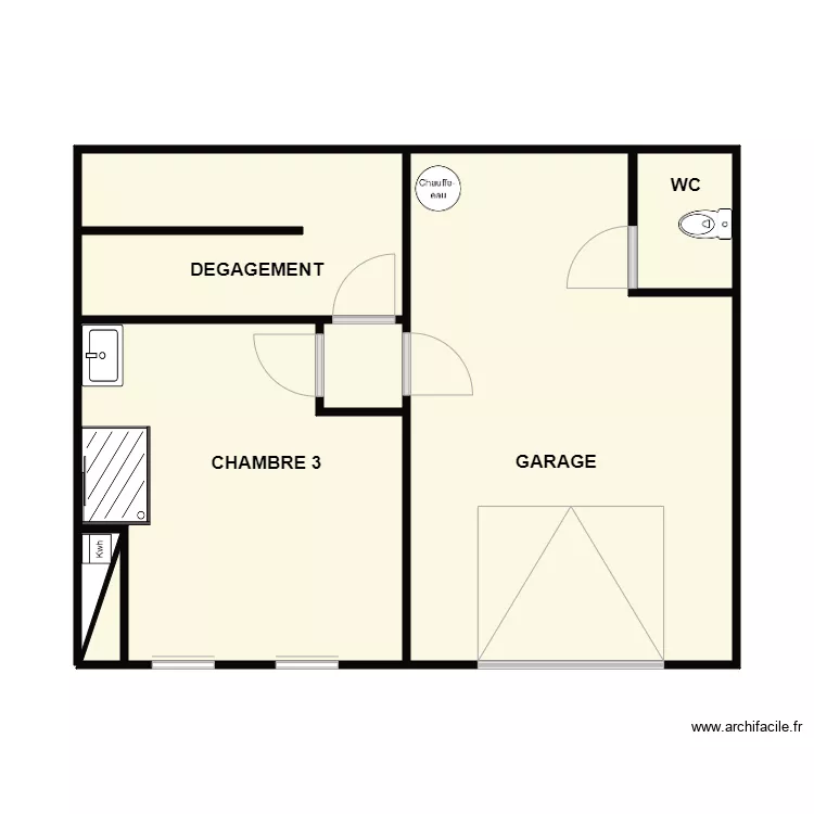 BADEAU GARAGE. Plan de 