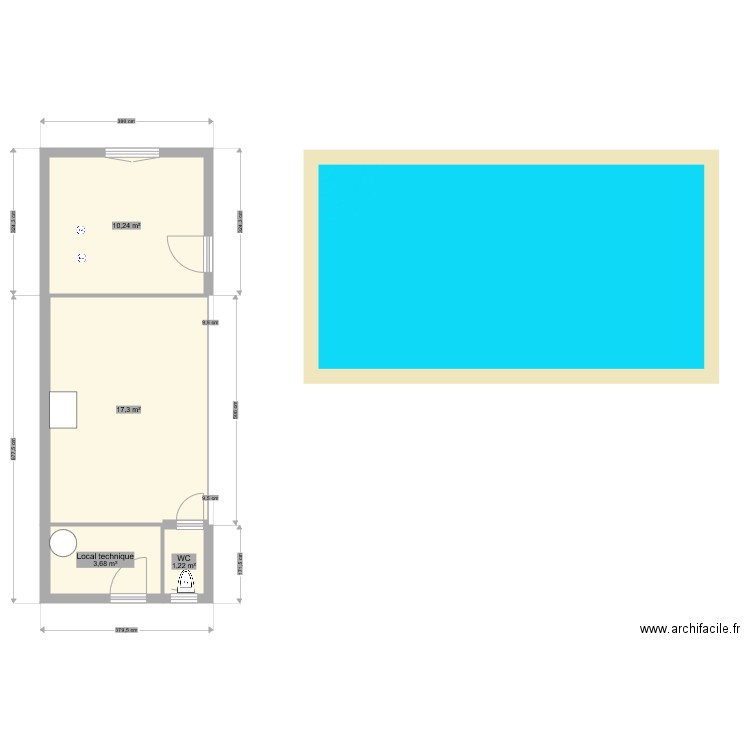 Piscine. Plan de 0 pièce et 0 m2