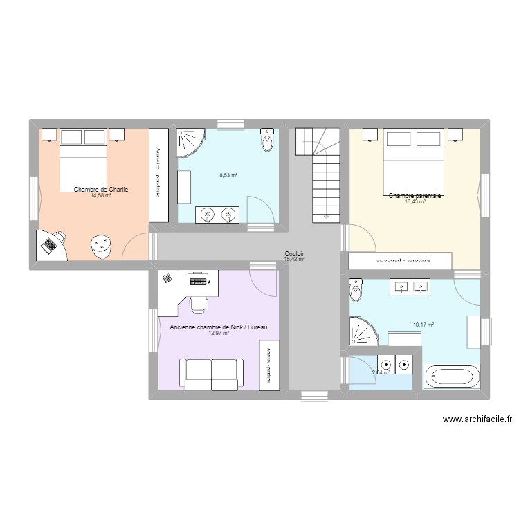 de porter étage. Plan de 0 pièce et 0 m2