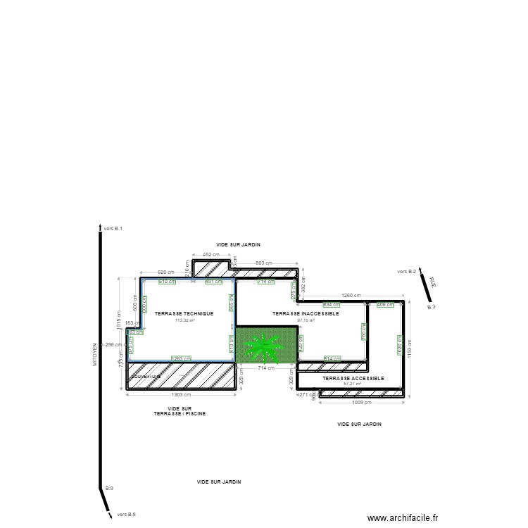 plan de terrasse warang 2. Plan de 8 pièces et 363 m2