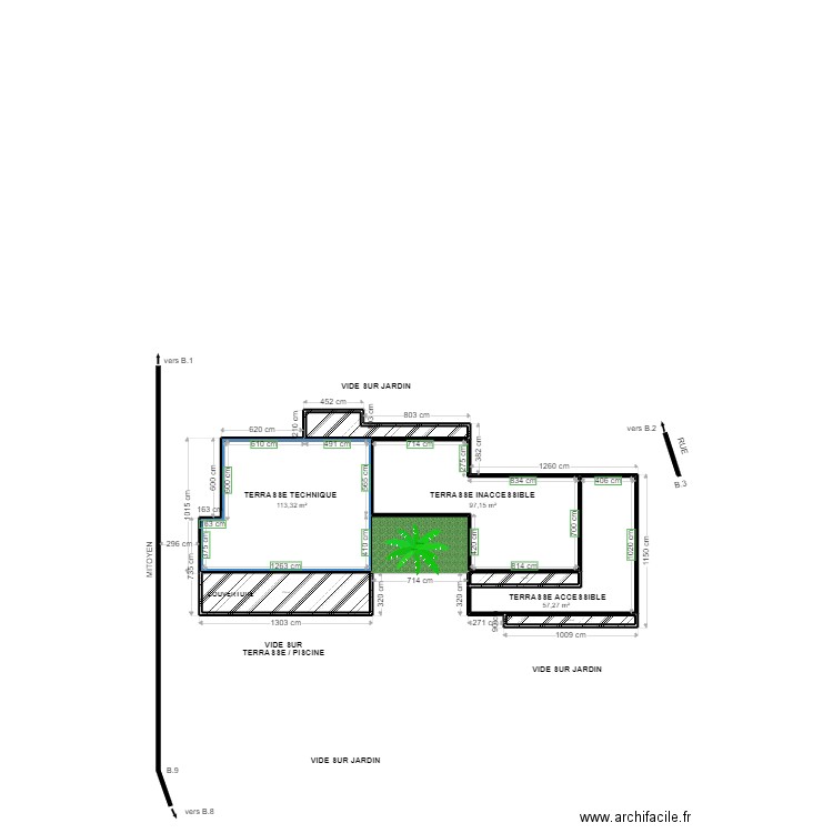 plan de terrasse warang 2. Plan de 0 pièce et 0 m2