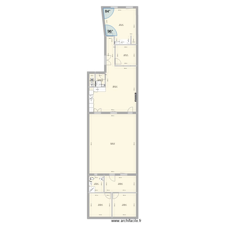 Baille V 2023 - 02 - 06. Plan de 10 pièces et 163 m2