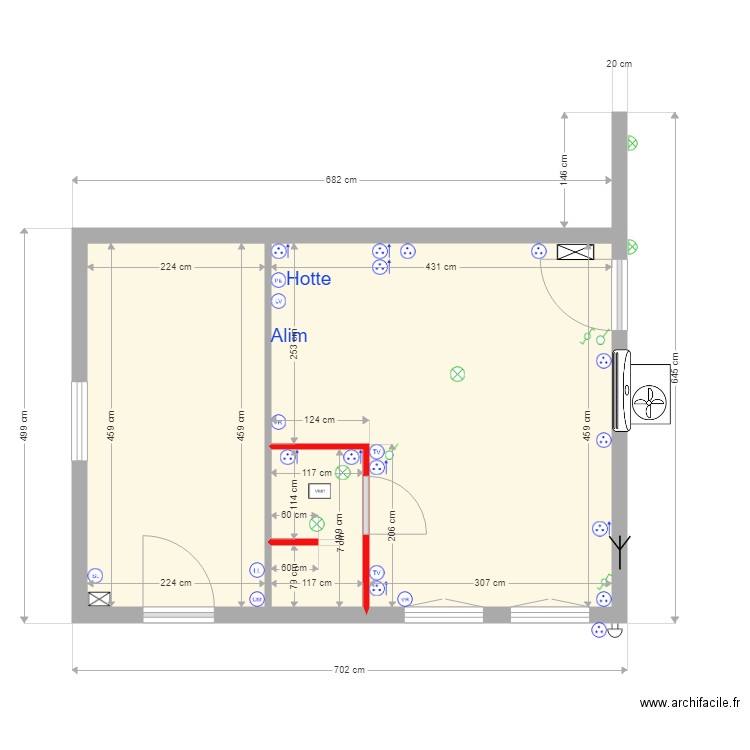 garage actuel 4 Electricité. Plan de 0 pièce et 0 m2