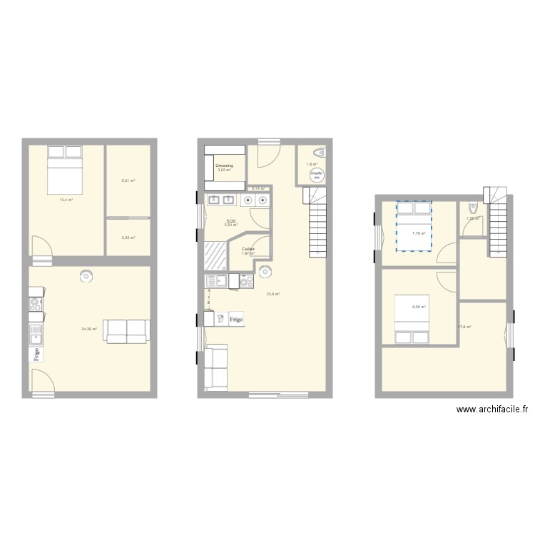 Division Nivollet. Plan de 0 pièce et 0 m2