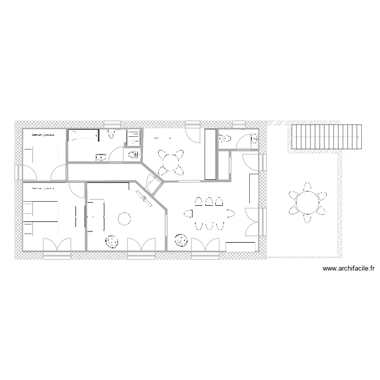 Plan cloison 10cm Salon plus grand. Plan de 