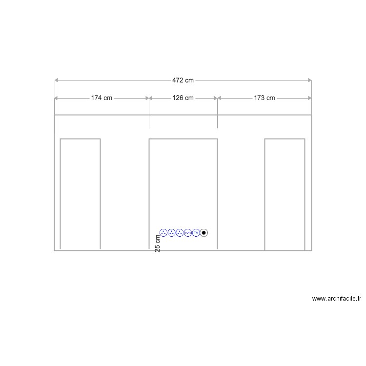 meuble tv chambre. Plan de 0 pièce et 0 m2