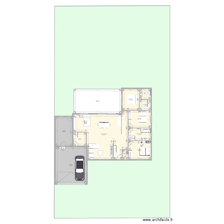 Maison 2. Plan de 13 pièces et 998 m2