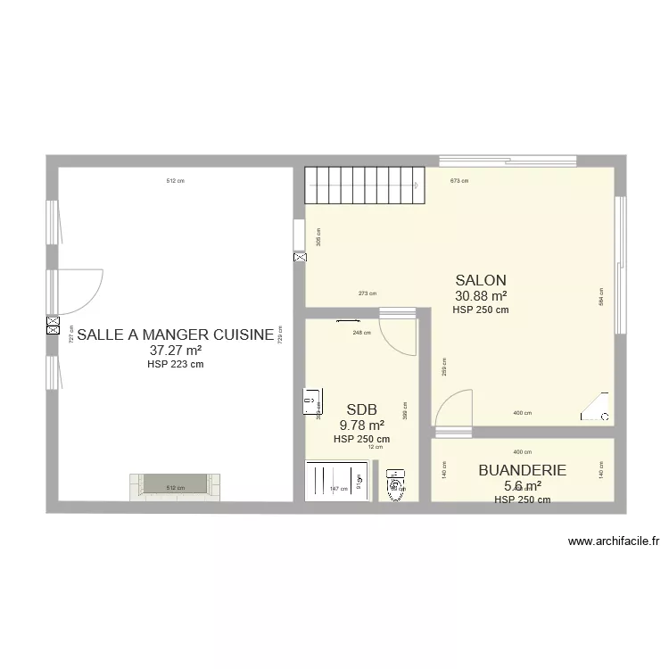 maison EXTENSION. Plan de 