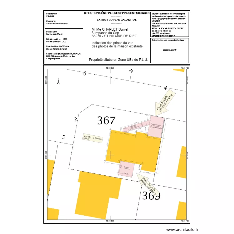 Nouveau Plan Masse. Plan de 