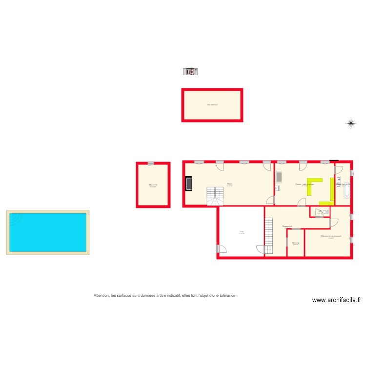 BI 1957 REZ DE CHAUSSEE. Plan de 0 pièce et 0 m2