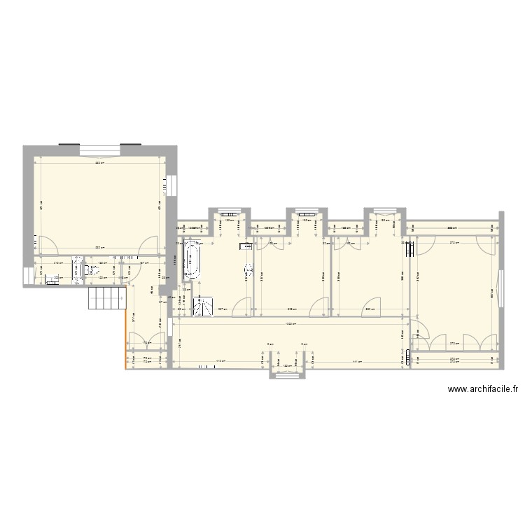 Chatres étage existant coté. Plan de 0 pièce et 0 m2