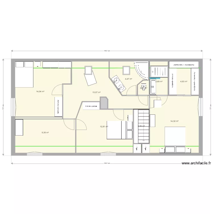 1er étage. Plan de 1er étage. Plan de