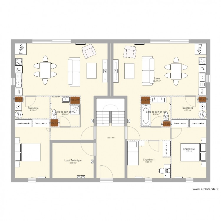 Immeuble 2. Plan de 0 pièce et 0 m2