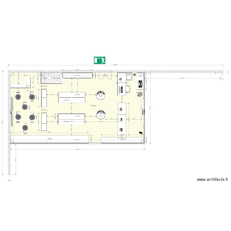 café boutique pati ébauche 2. Plan de 0 pièce et 0 m2