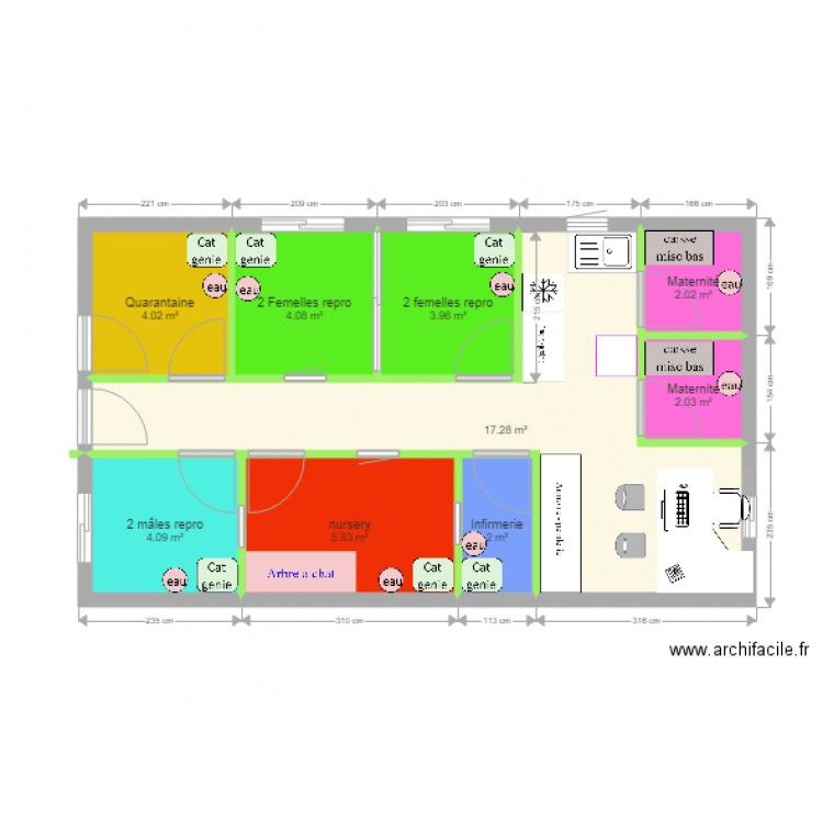 chatterie legta vinadie. Plan de 0 pièce et 0 m2